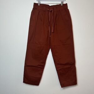 Loft Pants Women’s Large Poplin Jogger Warm Rust Orange Preppy Career Classic